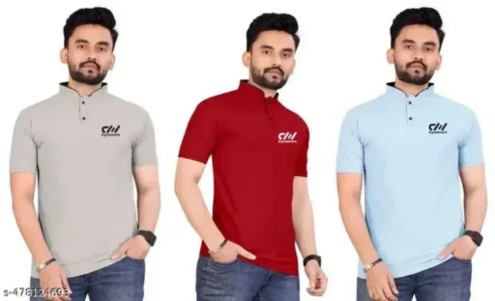 Chinese Collar Tshirt Pack of 3 Catalog D_03